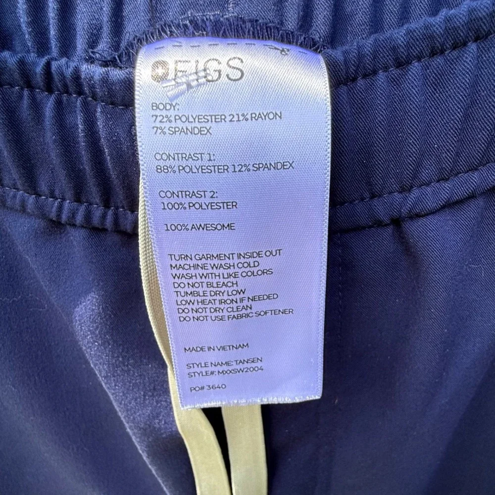 FIGS Tansen Jogger Scrub Pants Mens Medium Navy Blue MXXSW2004 Medical Uniform